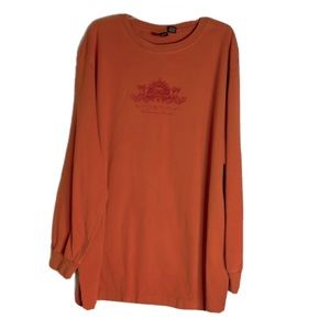American Eagle Outfitters Shirt Mens  Y2K XXL Long Sleeve Orange